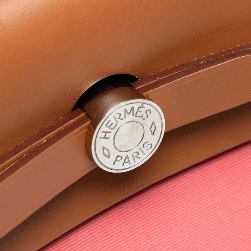 Hermès Toile Herbag Zip 31 Pink Canvas Good condition - Box View