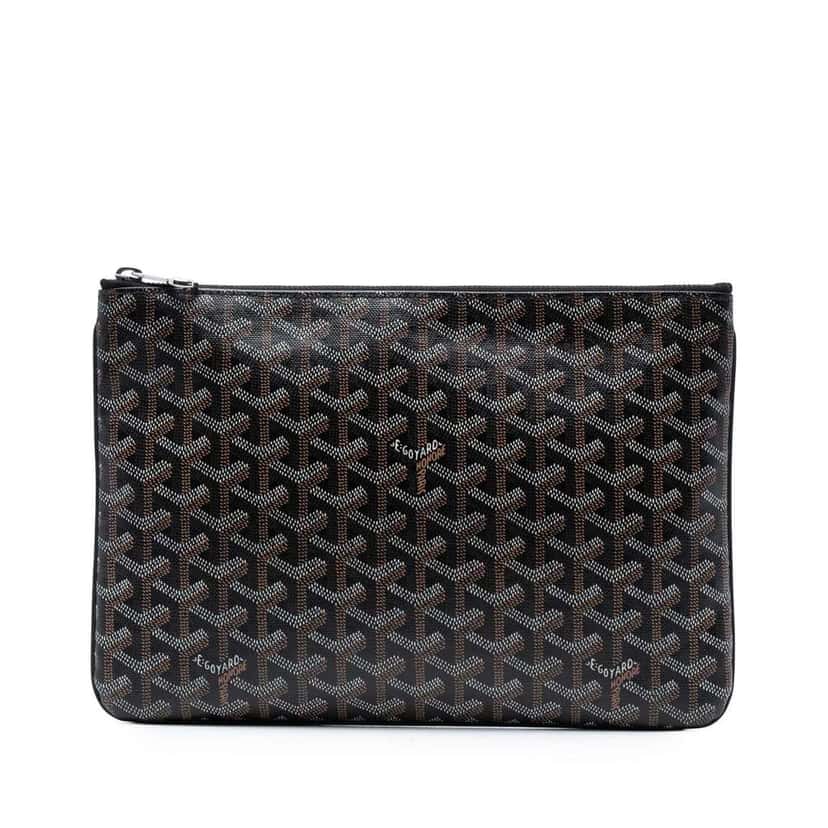 Goyard Goyardine Senat MM Black Canvas Good condition - Front View