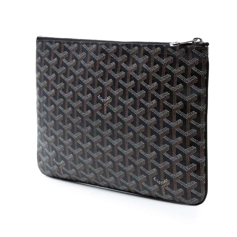 Goyard Goyardine Senat MM Black Canvas Good condition - Back View
