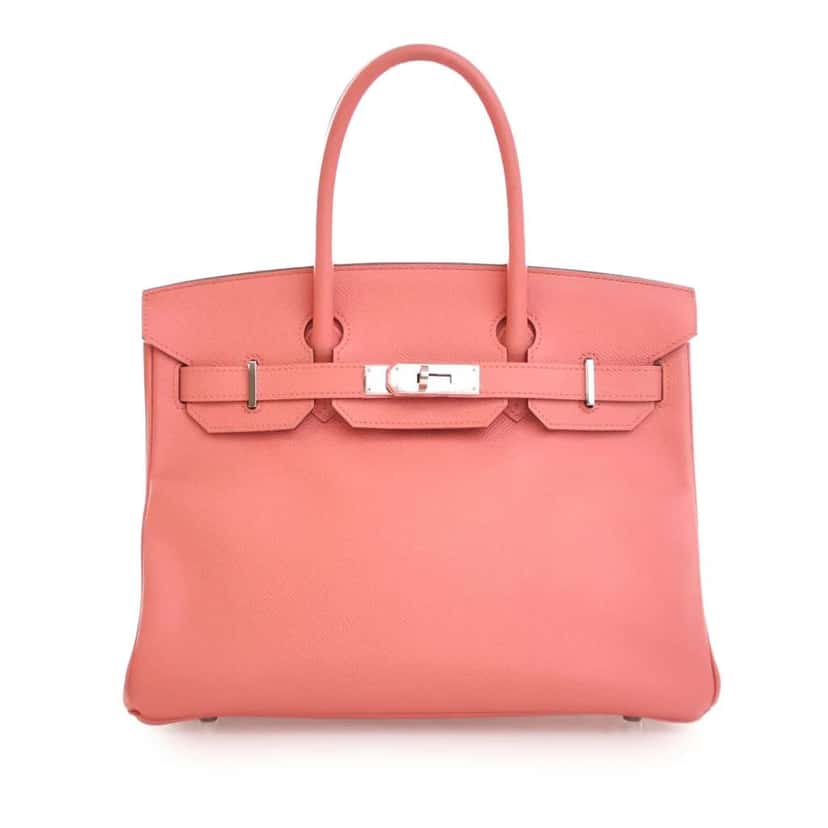 Hermès Epsom Birkin Retourne 30 Pink Leather Good condition - Front View