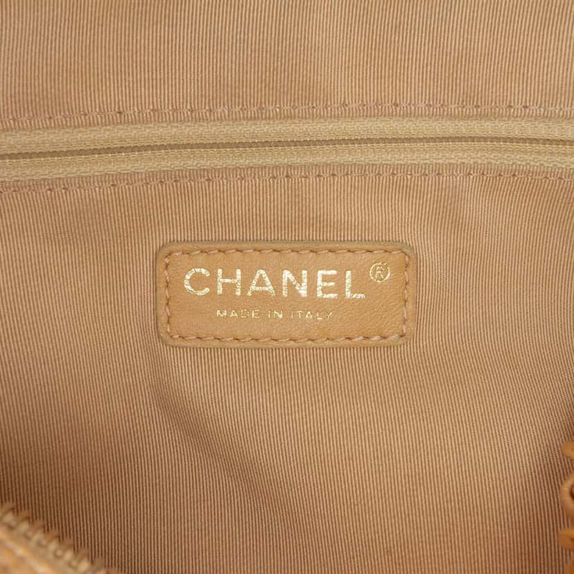 Chanel Petite Caviar Timeless Tote Brown Leather Good condition - Box View