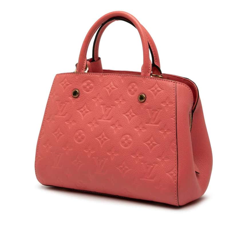 Louis Vuitton Monogram Empreinte Montaigne BB Pink Leather Very good condition - Back View