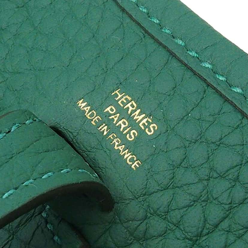 Hermès Clemence Evelyne TPM Green Leather Very good condition - Box View