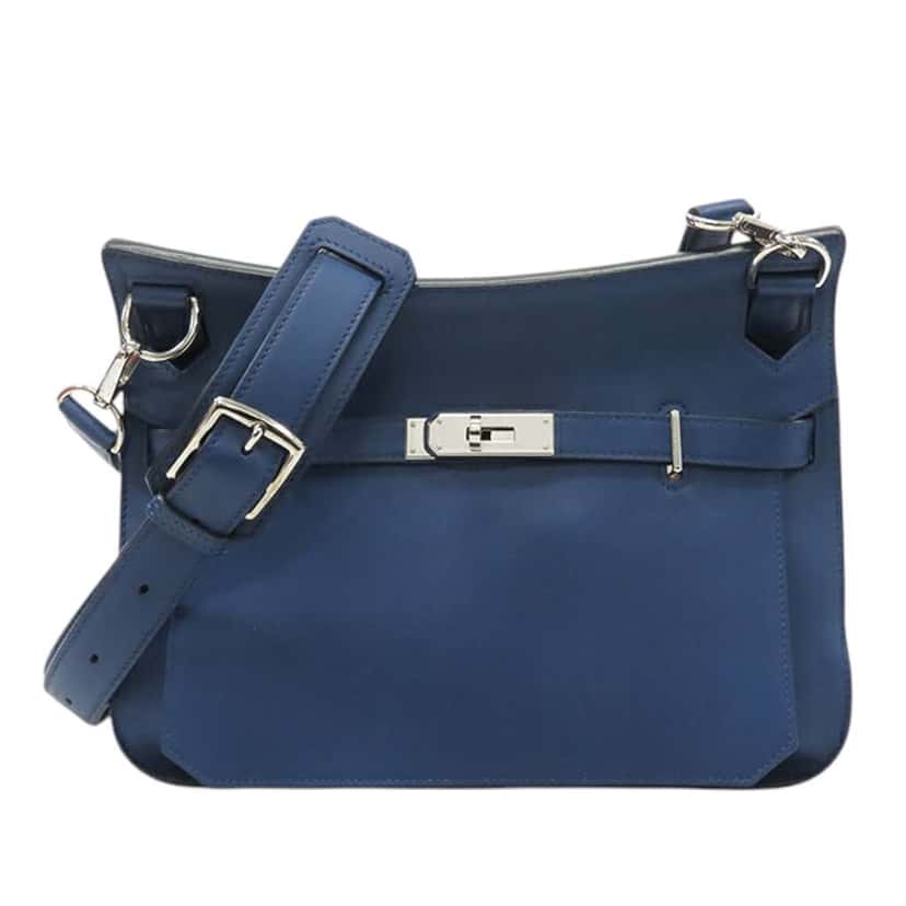 Hermès Swift Jypsiere 28 Blue Leather Good condition - Front View