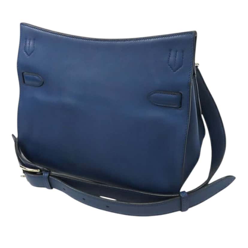 Hermès Swift Jypsiere 28 Blue Leather Good condition - Back View