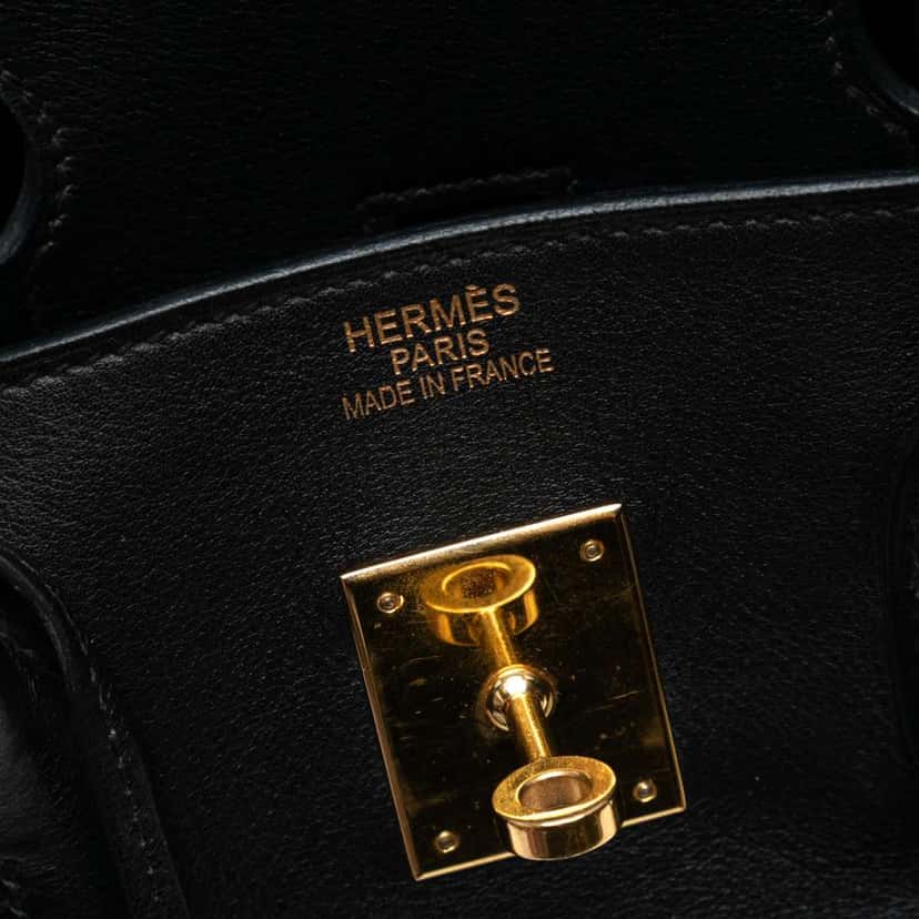 Hermès Swift Birkin Retourne 35 Black Leather Good condition - Box View