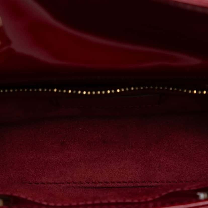 Dior Mini Patent Cannage Lady Dior Red Leather Good condition - Model View