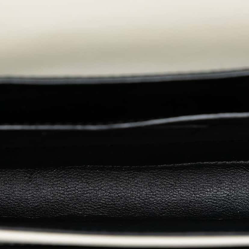 Saint Laurent Small Calfskin Solferino Satchel In Box White Leather Good condition - Model View