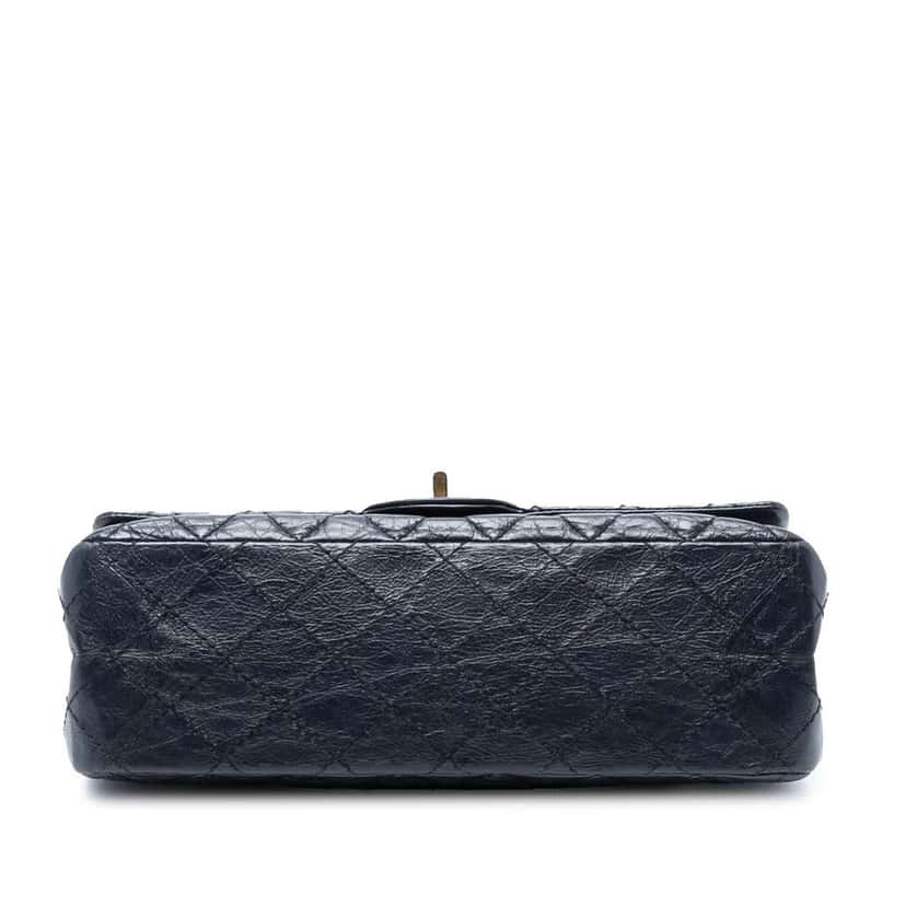 Chanel Reissue 2.55 Quilted Aged Calfskin Double Flap 225 Black Leather Good condition - Inside View