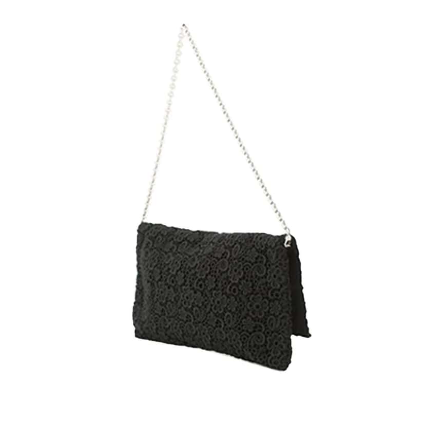 Salvatore Ferragamo Lace Vara Flap Crossbody Black Good condition - Back View