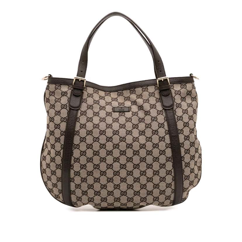 Gucci GG Canvas Satchel Brown Canvas Good condition - Front View