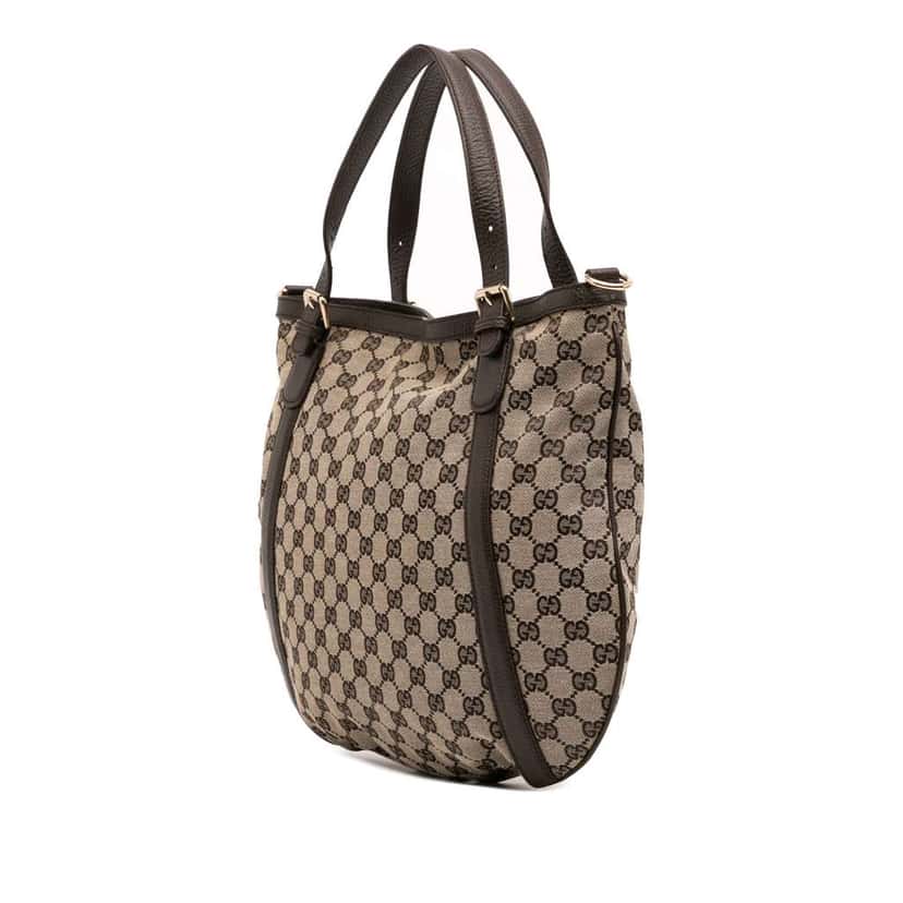 Gucci GG Canvas Satchel Brown Canvas Good condition - Back View