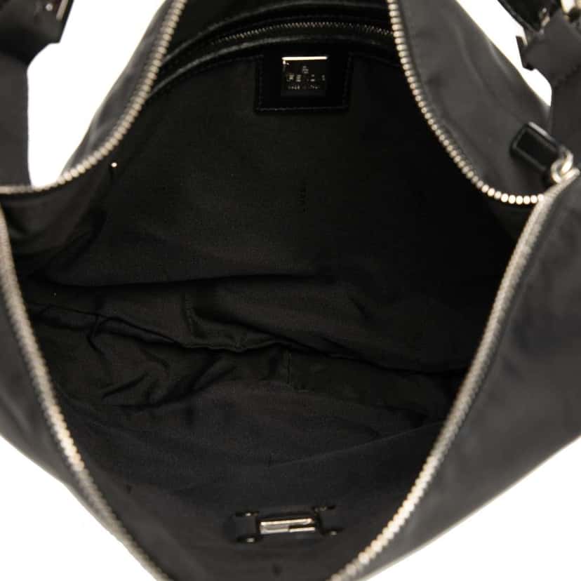 Fendi Nylon FF Shoulder Bag Black Good condition - Model View