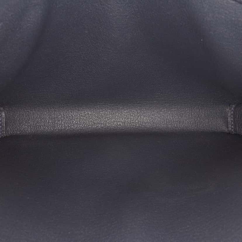 Hermès Evergrain Kelly Depeches Pouch 25 Blue Leather Good condition - Model View