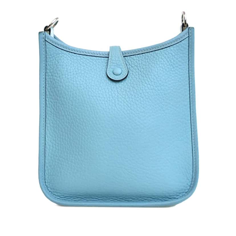 Hermès Clemence Evelyne TPM 16 Blue Leather Good condition - Back View