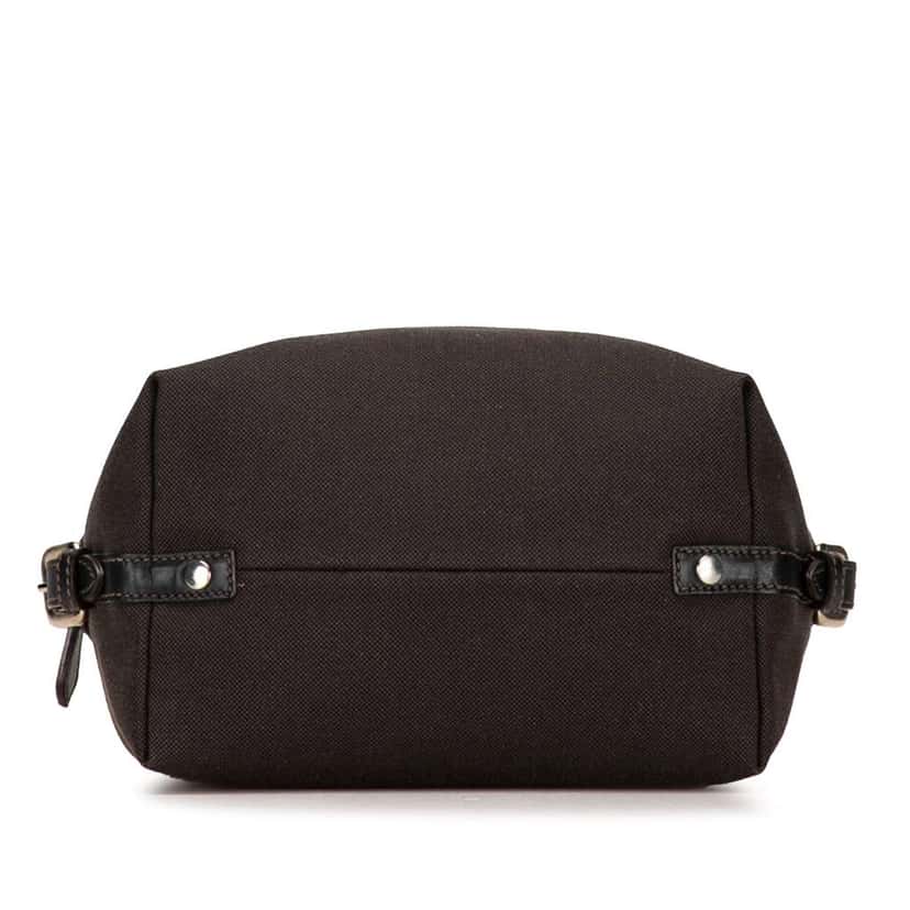 Prada Canapa Logo Canvas Pouch Brown Canvas Good condition - Model View