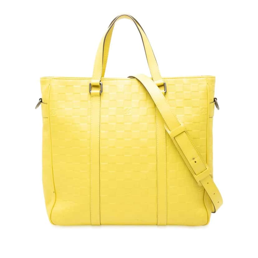 Louis Vuitton Damier Infini Tadao Yellow Leather Very good condition - Front View