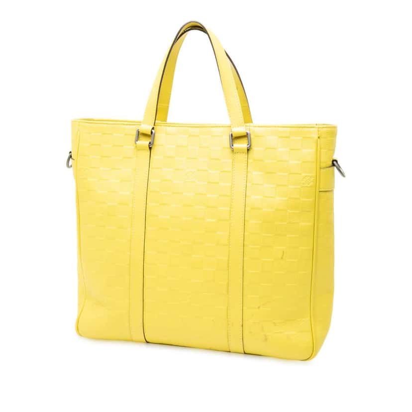 Louis Vuitton Damier Infini Tadao Yellow Leather Very good condition - Back View