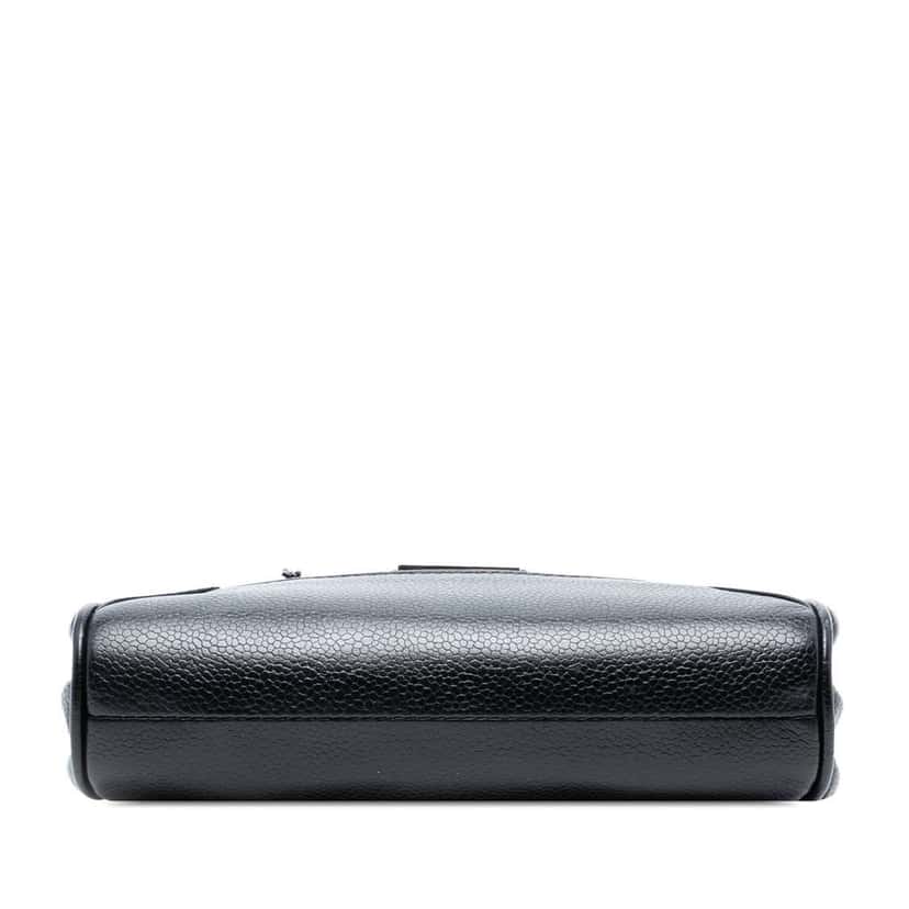 Chanel Mini Quilted Caviar Accordion Flap Black Leather Very good condition - Inside View