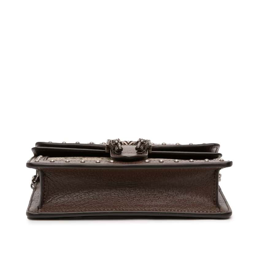 Gucci Mini GG Supreme Studs Dionysus Crossbody Brown Canvas Good condition - Inside View