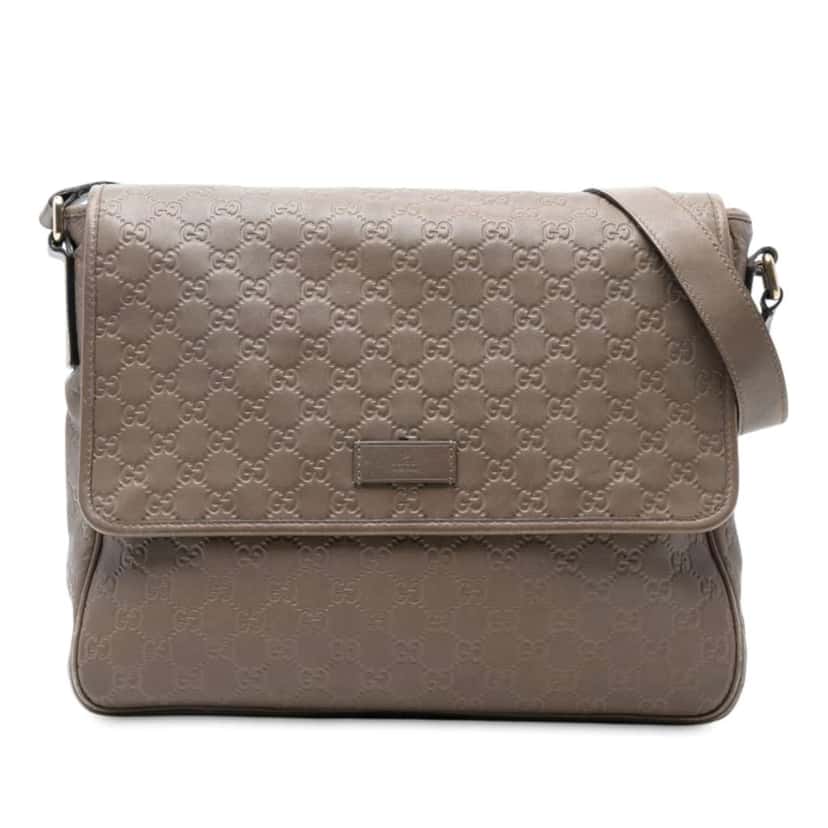 Gucci Guccissima Crossbody Brown Leather Good condition - Front View