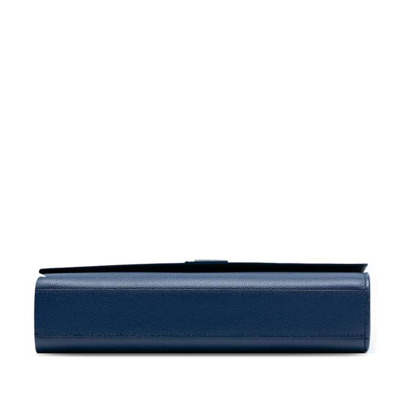 Saint Laurent Medium Grain De Poudre Monogram Kate Crossbody Blue Leather Good condition - Inside View
