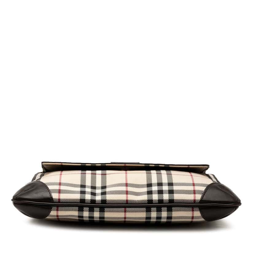 Burberry House Check Canvas Flap Crossbody Brown Canvas Good condition - Inside View