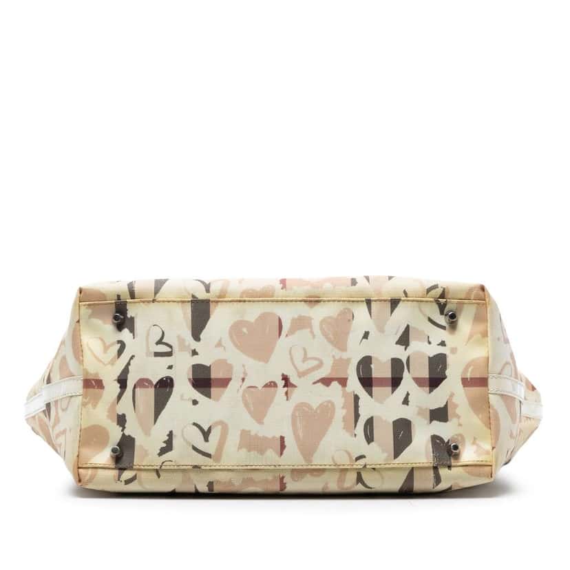 Burberry House Check Coated Canvas Hearts Gracie Tote Brown Canvas Very good condition - Inside View