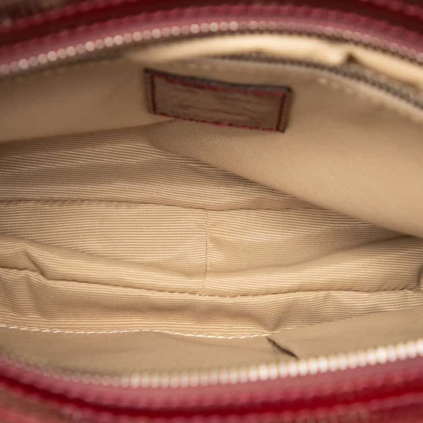 Burberry Hearts Nova Check Coated Canvas Shoulder Bag Brown Canvas Good condition - Model View