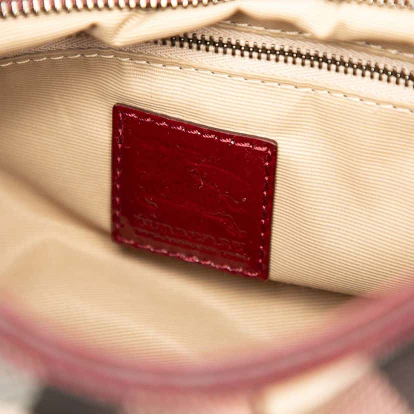 Burberry Hearts Nova Check Coated Canvas Shoulder Bag Brown Canvas Good condition - Box View