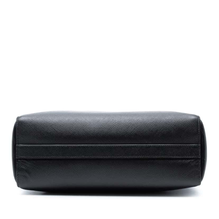 Prada Saffiano and Soft Calf Satchel Black Leather Good condition - Inside View