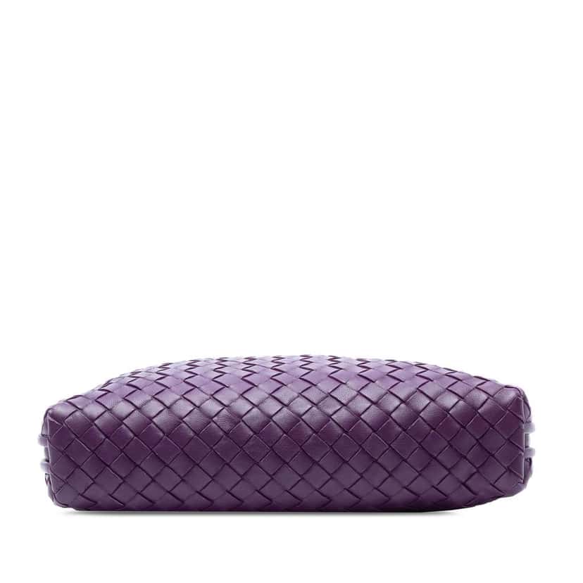 Bottega Veneta Nappa Intrecciato Nodini Crossbody Purple Leather Good condition - Inside View