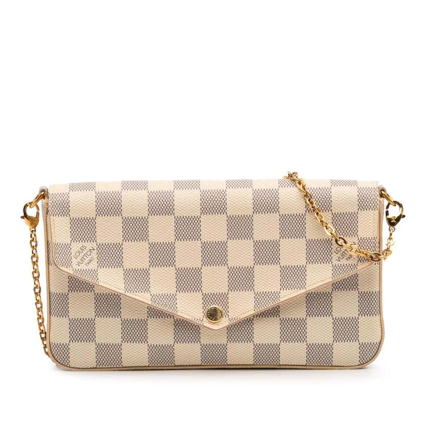 Louis Vuitton Damier Azur Pochette Felicie White Good condition - Front View