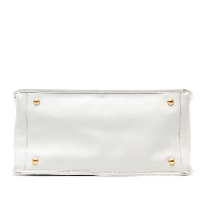 Prada Saffiano Lux Double Zip Tote White Leather Very good condition - Inside View