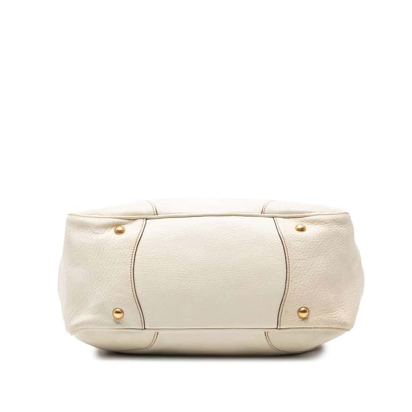 Prada Vitello Daino Frame Tote White Leather Very good condition - Inside View
