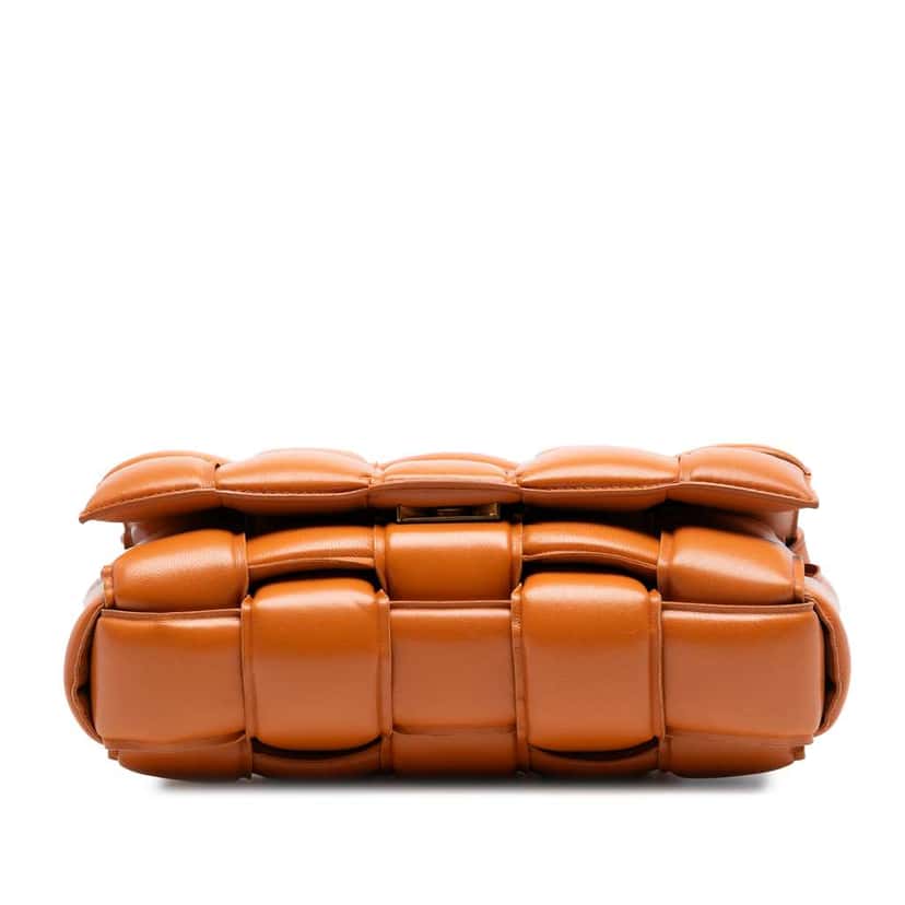 Bottega Veneta Nappa Intrecciato Padded Cassette Crossbody Orange Leather Good condition - Inside View