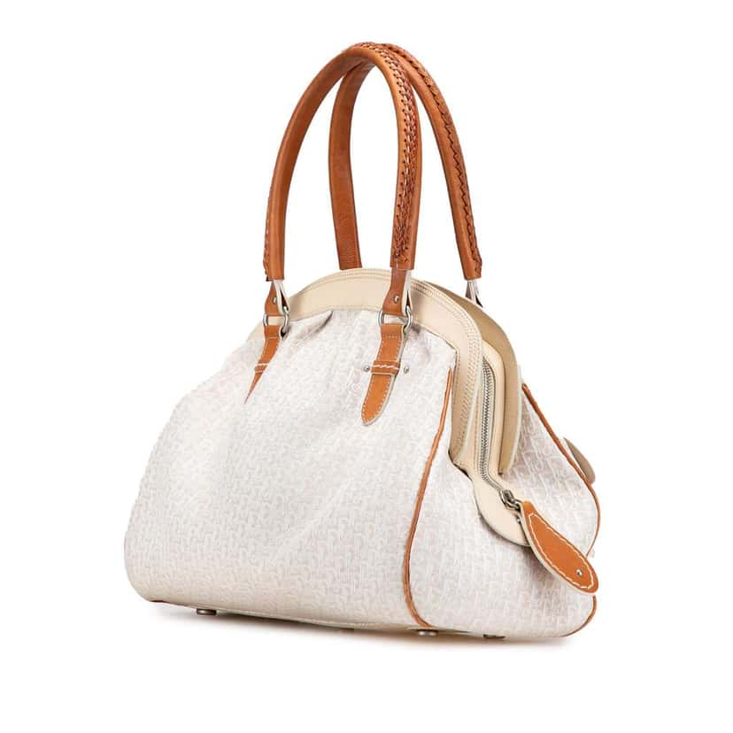 Dior Large Diorissimo Trotter Canvas My Dior Frame Pocket Handbag Brown Canvas Good condition - Back View