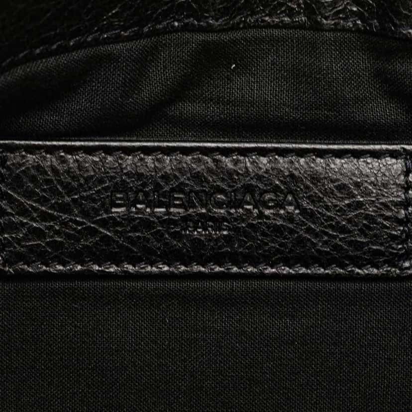 Balenciaga Lambskin Motocross Classic Clip L Clutch Black Leather Good condition - Box View