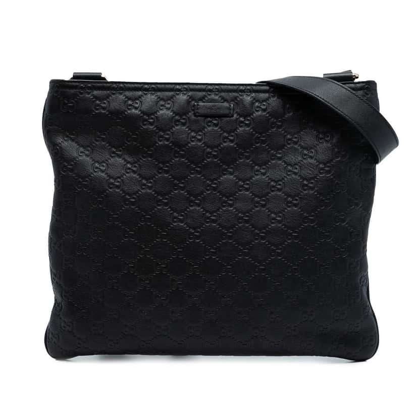 Gucci Guccissima Crossbody Black Leather Good condition - Front View