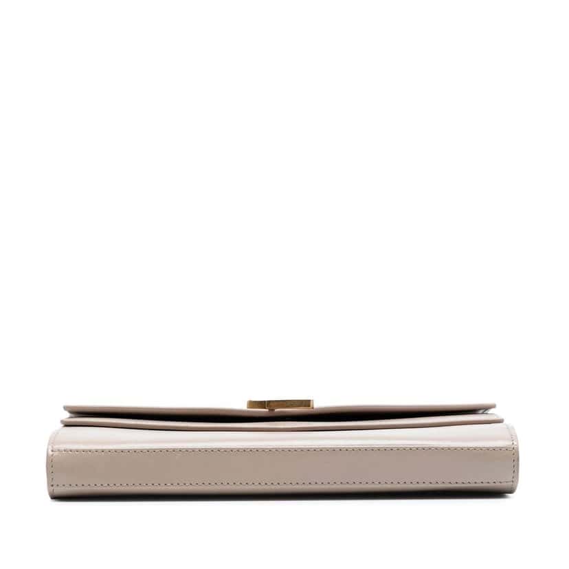 Saint Laurent Leather Monogram Sulpice Wallet on Chain Brown Leather Good condition - Inside View