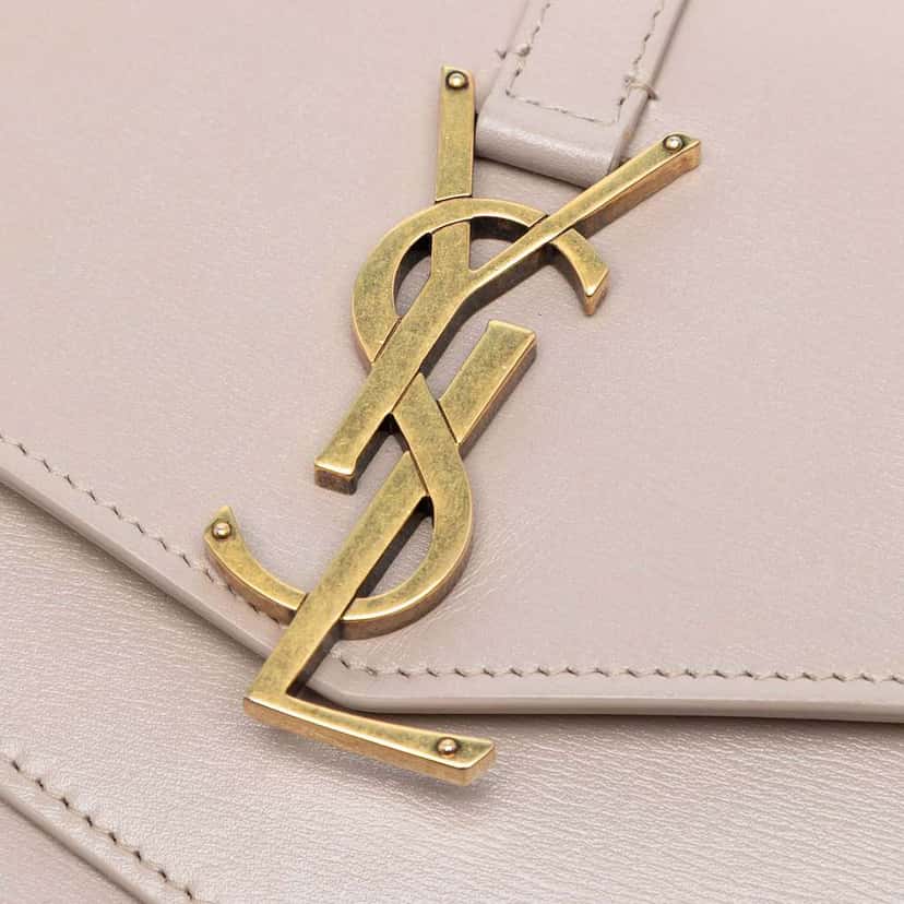 Saint Laurent Leather Monogram Sulpice Wallet on Chain Brown Leather Good condition - Model View