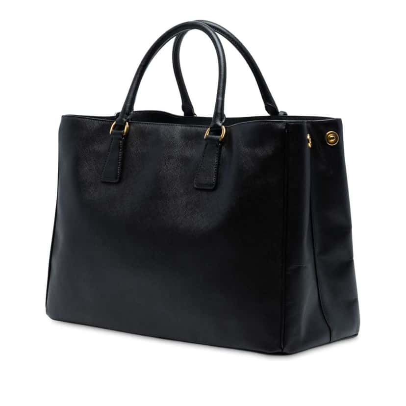 Prada Large Saffiano Lux Galleria Tote Black Leather Good condition - Back View
