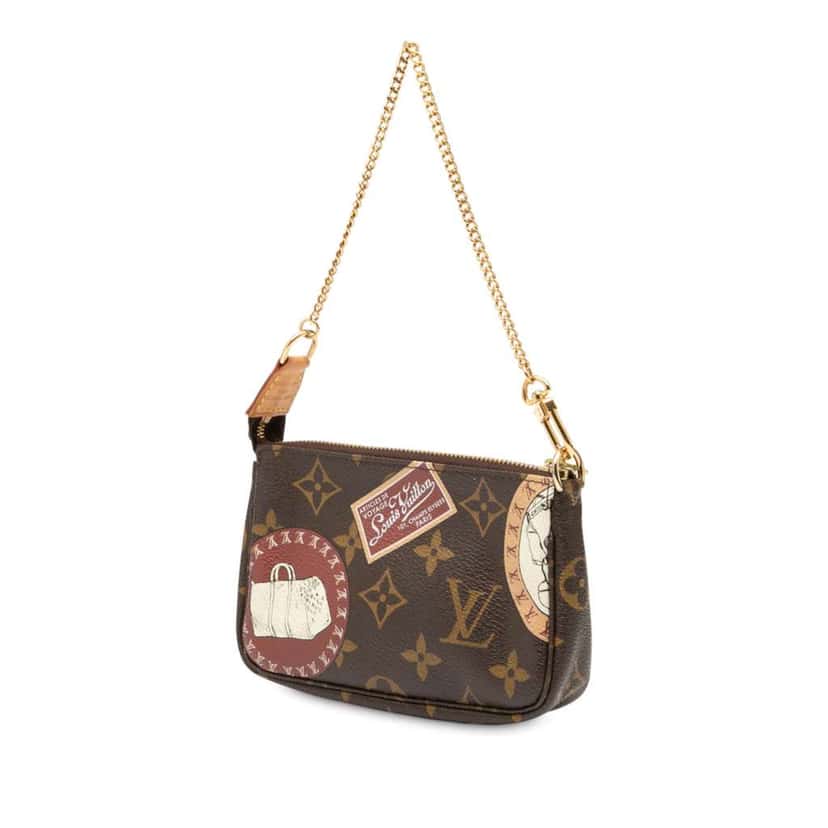Louis Vuitton Monogram Patch Mini Pochette Accessoires Brown Very good condition - Back View