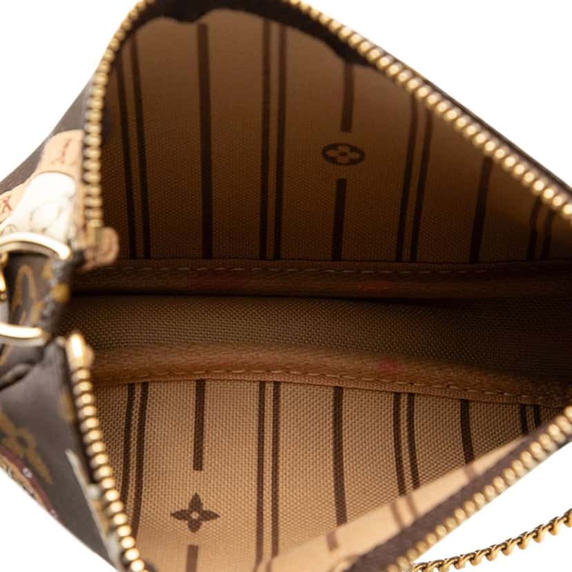 Louis Vuitton Monogram Patch Mini Pochette Accessoires Brown Very good condition - Model View