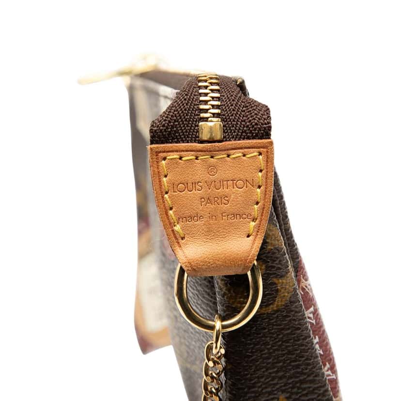 Louis Vuitton Monogram Patch Mini Pochette Accessoires Brown Very good condition - Box View