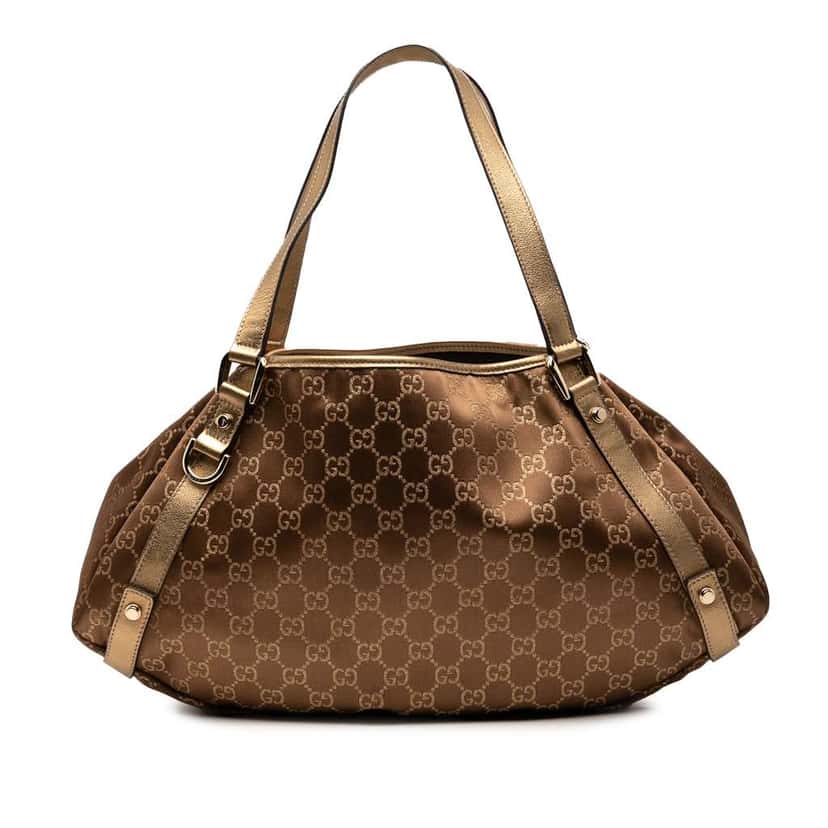 Gucci GG Canvas Abbey D Ring Tote Brown Canvas Good condition - Front View