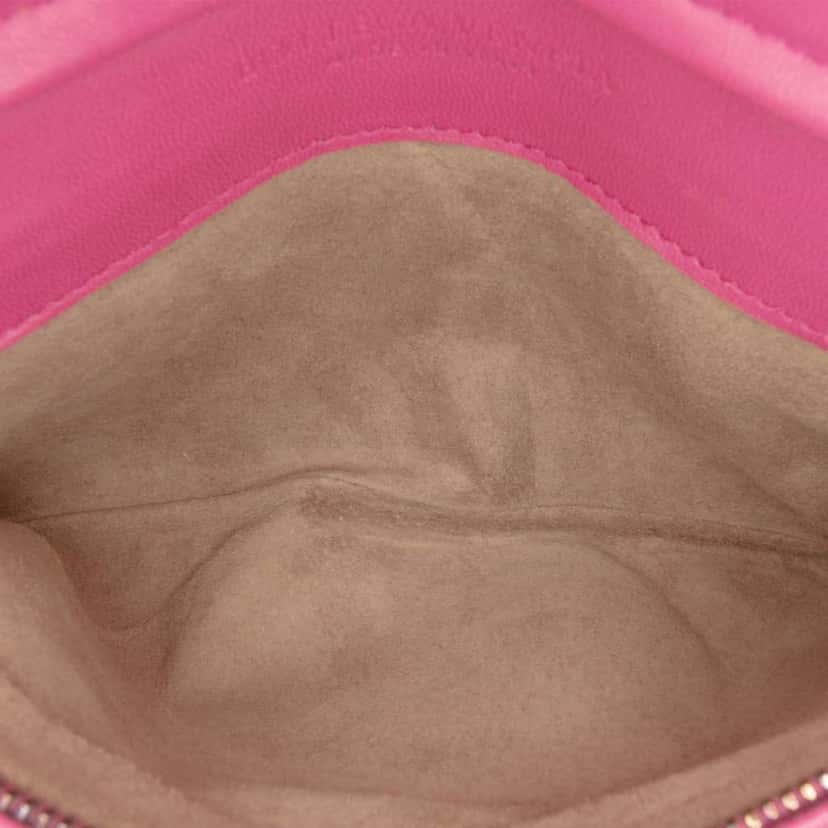 Bottega Veneta Nappa Intrecciato Turn Lock Clutch Pink Leather Good condition - Model View