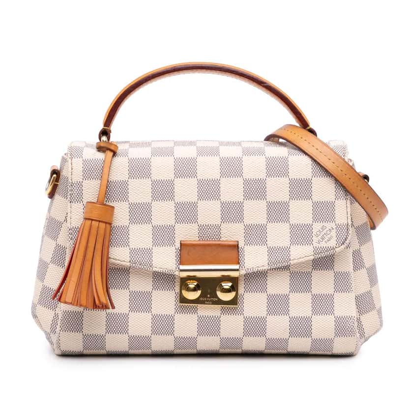 Louis Vuitton Damier Azur Croisette White Canvas Good condition - Front View