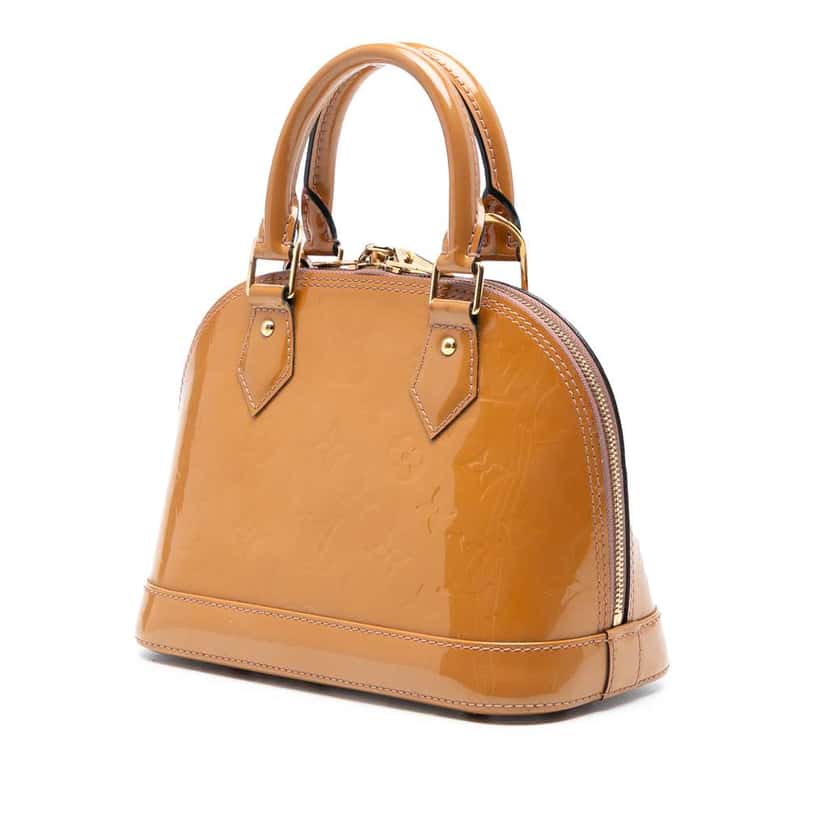 Louis Vuitton Monogram Vernis Alma BB Brown Leather Good condition - Back View