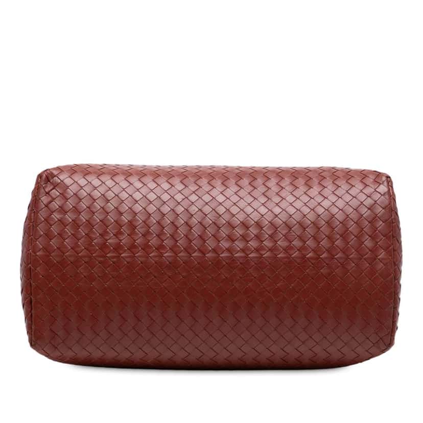 Bottega Veneta Medium Nappa Intrecciato Roma Tote Red Leather Good condition - Inside View